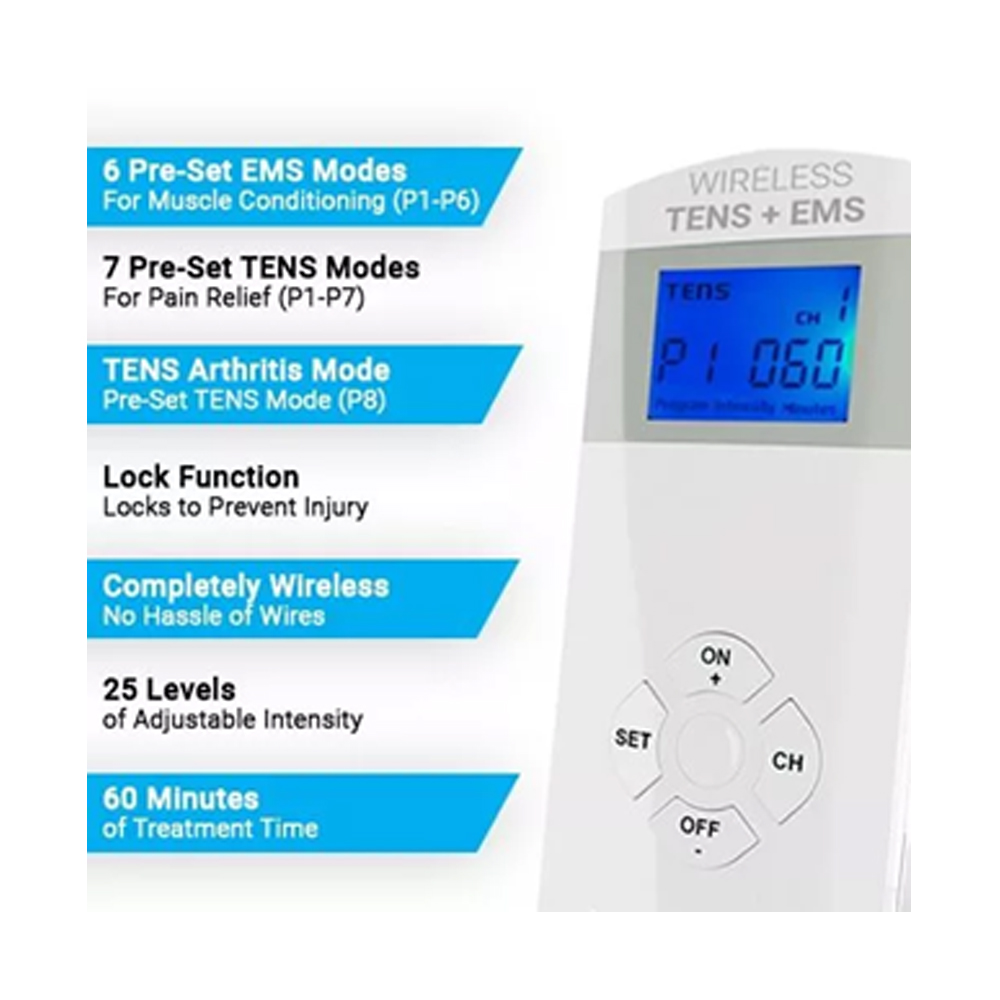 PRO15AB Pain Relief TENS Unit & Muscle Stimulator - 2 Year